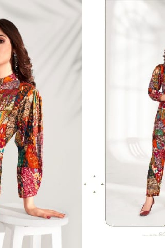 Elegant Rayon Fabric With Beautiful Floral Print Cord Set for Women.